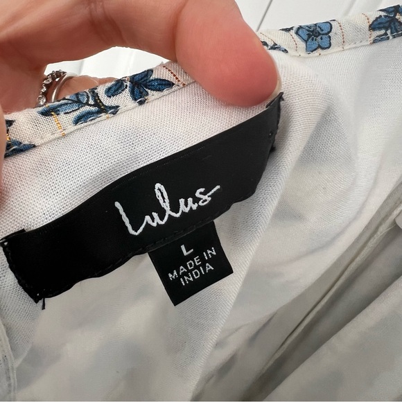 Lulus Flirty Fave Ivory Floral Print Tie-Back Midi Dress - Picture 3 of 13